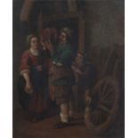 Follower of David Teniers, Figures outside an Inn, and a companion work