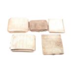 Five hallmarked silver engine turned cigarette cases,