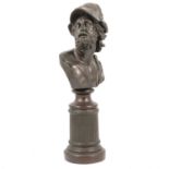 Reproduction bronze bust of the Greek god Ajax