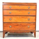 Late George III mahogany chest of drawers,