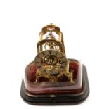 Victorian brass skeleton clock