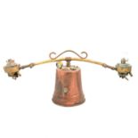Brass hanging barge lamp by W T Barnard,