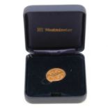 Victorian gold Sovereign coin,