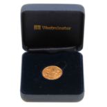 Edward VII gold Sovereign coin,