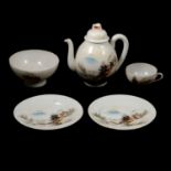 Japanese eggshell porcelain teaset, etc.,