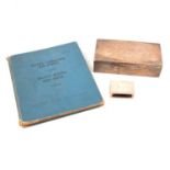 Silver cigarette / jewel box, Robert Pringle & Sons, London 1905, silver vesta and WW2 flying log.