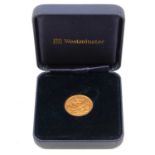 Victorian gold Sovereign coin,
