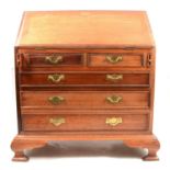 Reproduction mahogany miniature bureau,