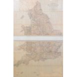 Keith Johnston, Library or Travelling map of England and Wales,