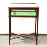 Reproduction mahogany table cabinet,