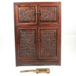 Chinese carved hardwood table cabinet, modern,