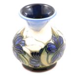 Emma Bossons for Moorcroft, a vase in the Chilean Crocus design.