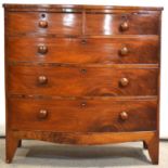 Victorian mahogany bowfront chest of drawers,