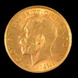 George V Half Sovereign gold coin,