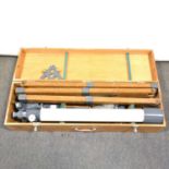 Cased astronomical telescope, by SNS, model SK-7B