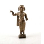 Indian bronze standing figure,