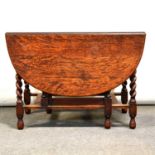 Oak gateleg table and a Victorian oak dining table,