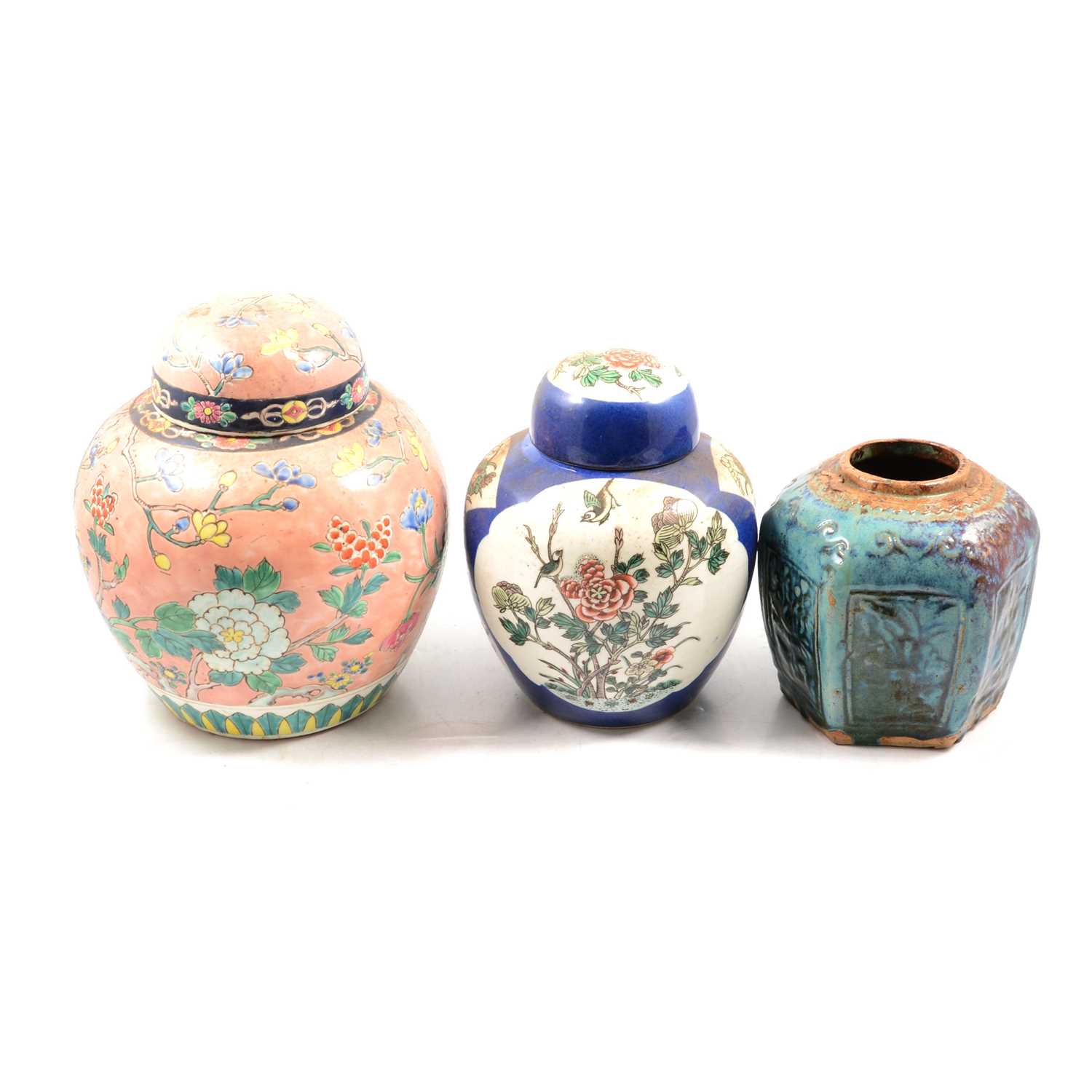 Quantity of Chinese ginger jars,