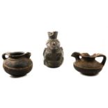 Three pottery vessels,