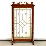 Victorian stained glass firescreen