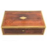 George IV rosewood and brass writing slope,