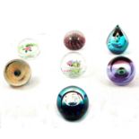 Collection of seven Caithness limited edition paperweights