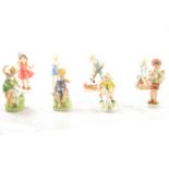 Eight Royal Worcester figurines by Freda Doughty