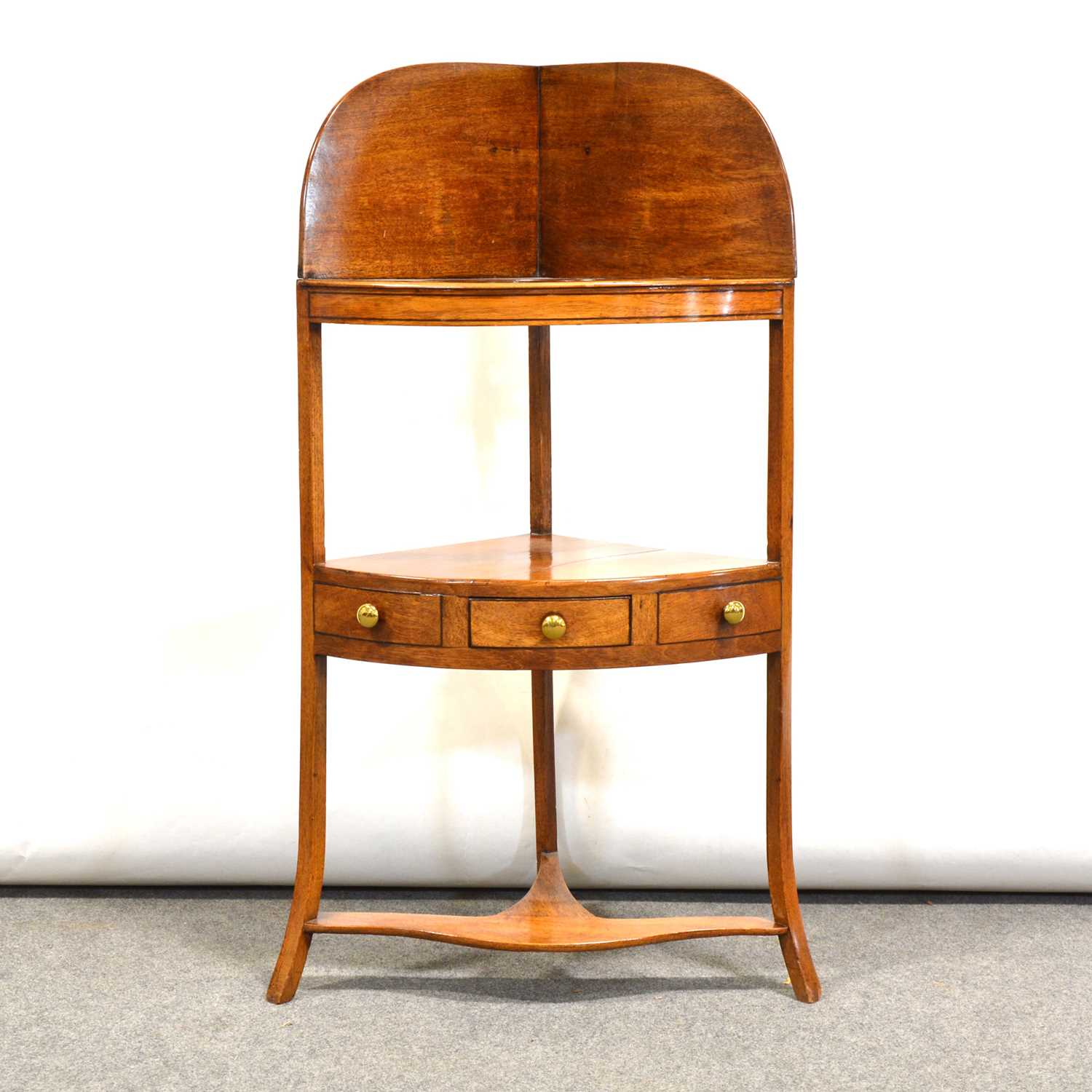 Early Victorian mahogany corner washstand