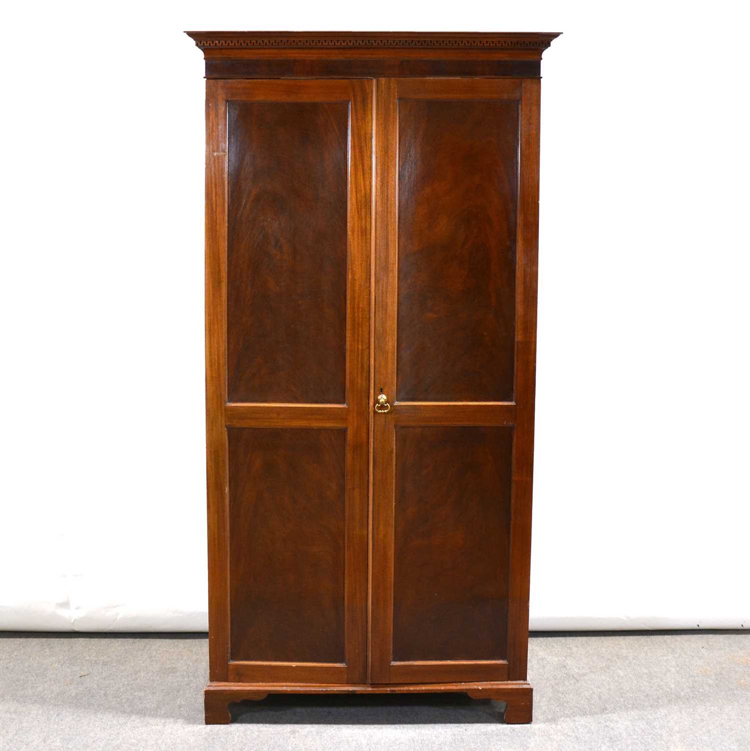 Mahogany double wardrobe,