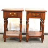 Pair of modern pine bedside tables,
