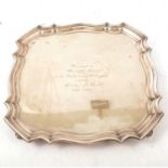 Silver plated salver,