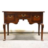 Victorian oak writing table,