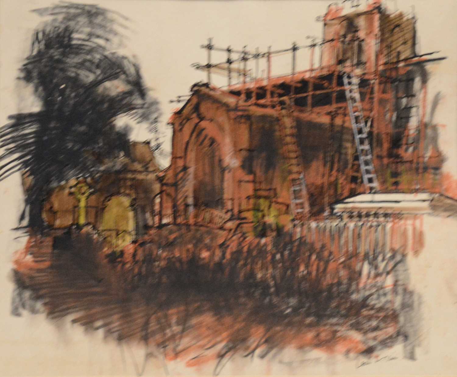 Leon Olin, two churchyard studies - Image 2 of 2