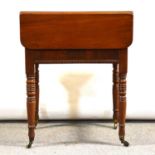 Early Victorian mahogany work table,