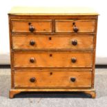 Victorian apprentice made pine chest of drawers,