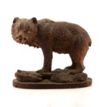 Black Forest carved softwood model of a bear,