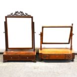Two mahogany dressing table mirrors,