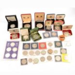 Silver commemorative coins, and others,
