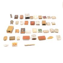 Collection of vesta cases and match box holders,