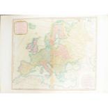Six maps of Europe, hand-coloured.