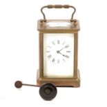 French brass-cased carriage clock