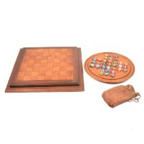 Solitaire board and chequers board by Allan Birch of Leicester