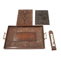 Carved panels and other items by Thomas Birch of Leicester