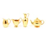 Royal Worcester gilded tea/coffee ware, glassware, modern glassware, etc