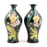 Pair of Continental Art Nouveau style pottery vases