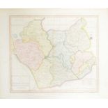 Four hand-coloured county maps of Leicestershire