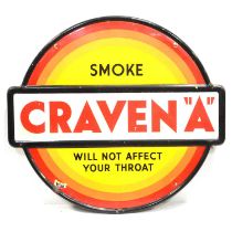 Cigarette enamelled advertising sign - Craven "A"