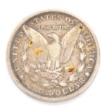 An American silver dollar 1881.