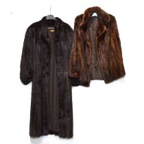 A short mink jacket and a Charles Moss full length fur coat.