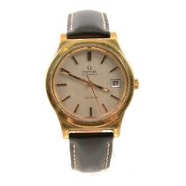 Omega - a gentleman's Geneve gold-plated automatic wristwatch.